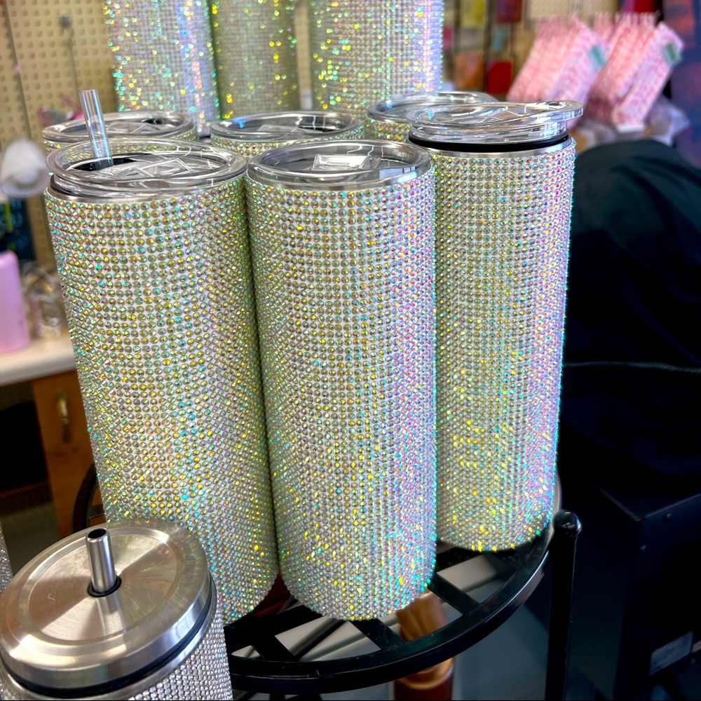 Ab rhinestone tumbler, stainless steel 20 oz